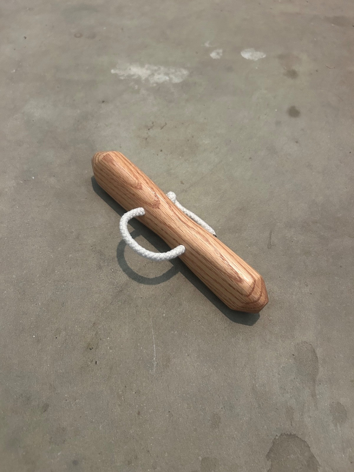 Handmade Extra Thick Japanese Massage Stick - Oak, 8 Inches, Tapered Grip
