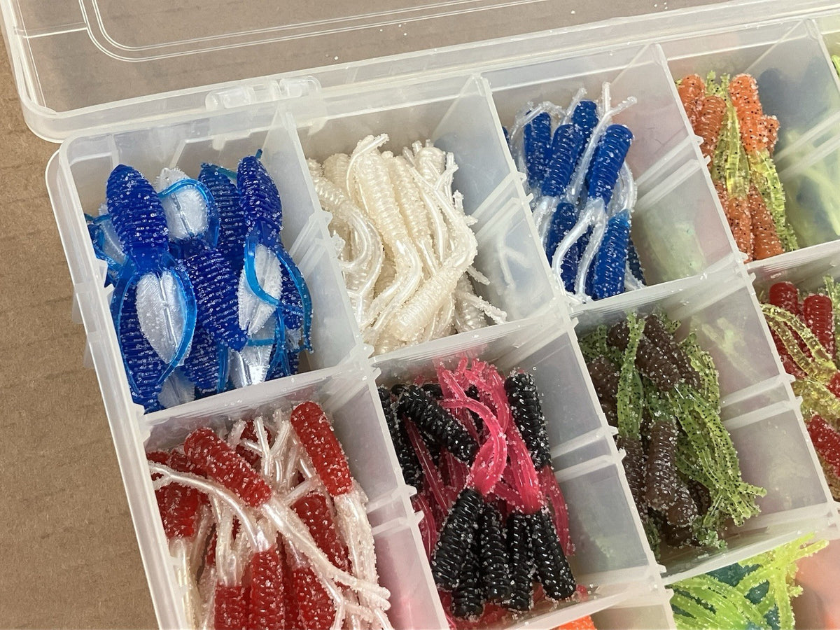 340 Pc Crappie Fishing Lure Kit with Free Tackle Box & Beavers - High-Quality Assortment