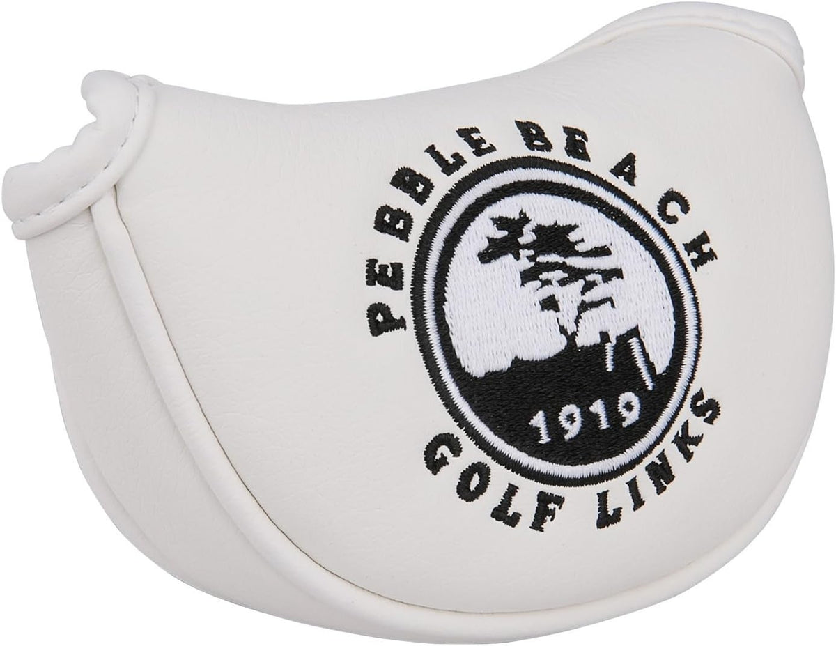 Golf Club Mallet Putter Head Cover White for Center Shaft - Protective & Stylish