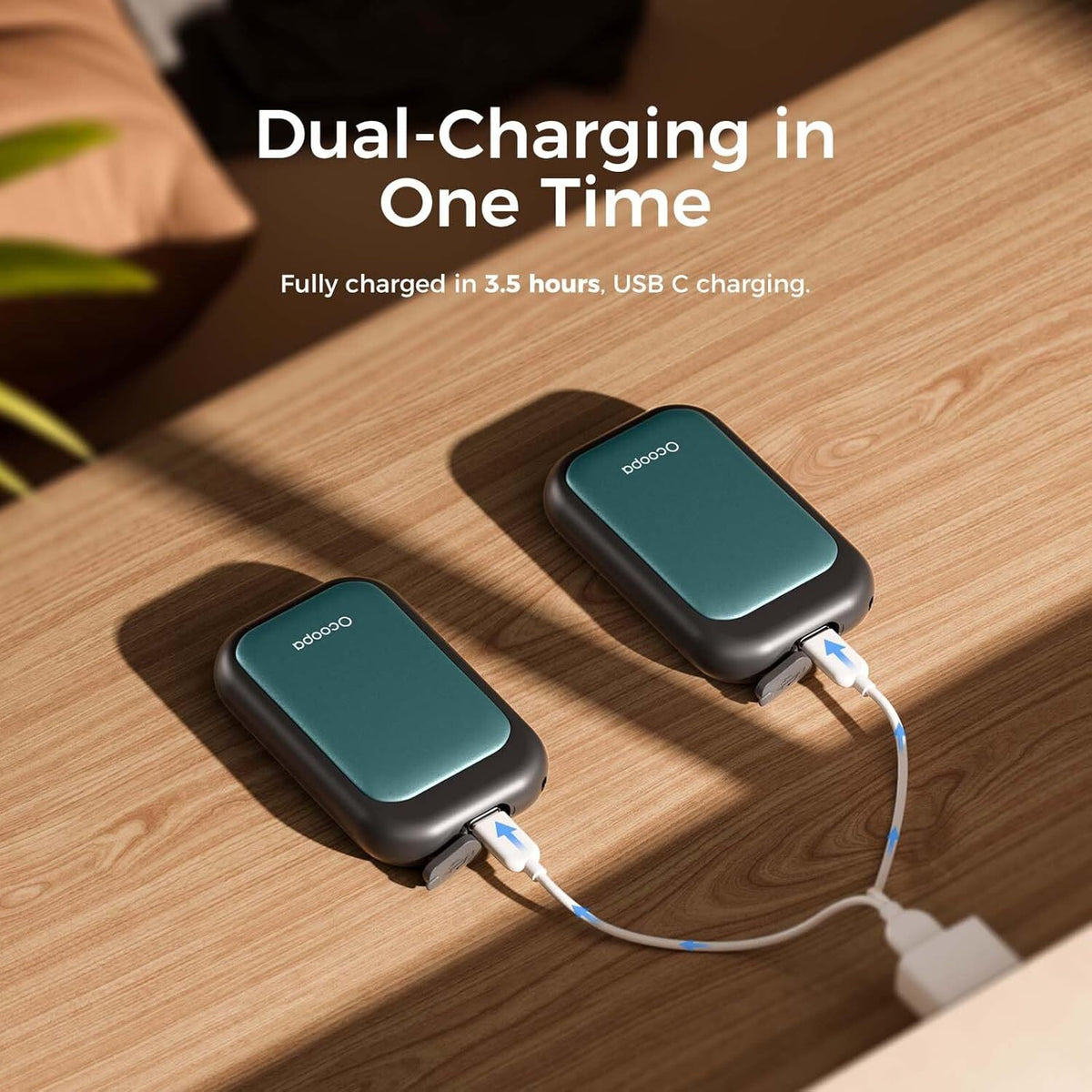 Rechargeable Hand Warmers with Magnetic Pair, 5000mAh Portable Heater