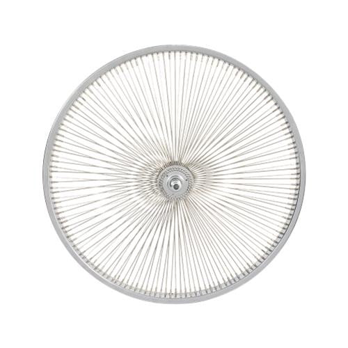 24-Inch Steel Bicycle Front Wheel with 144 Spokes Chrome Finish