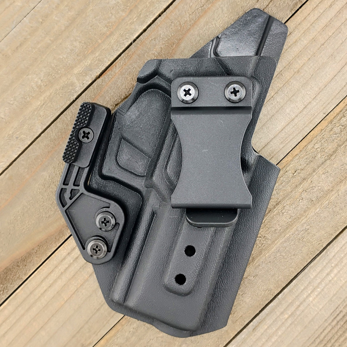 Kydex Holster with Mod Wing - Tactical Black, Optic Ready, Adjustable Carry