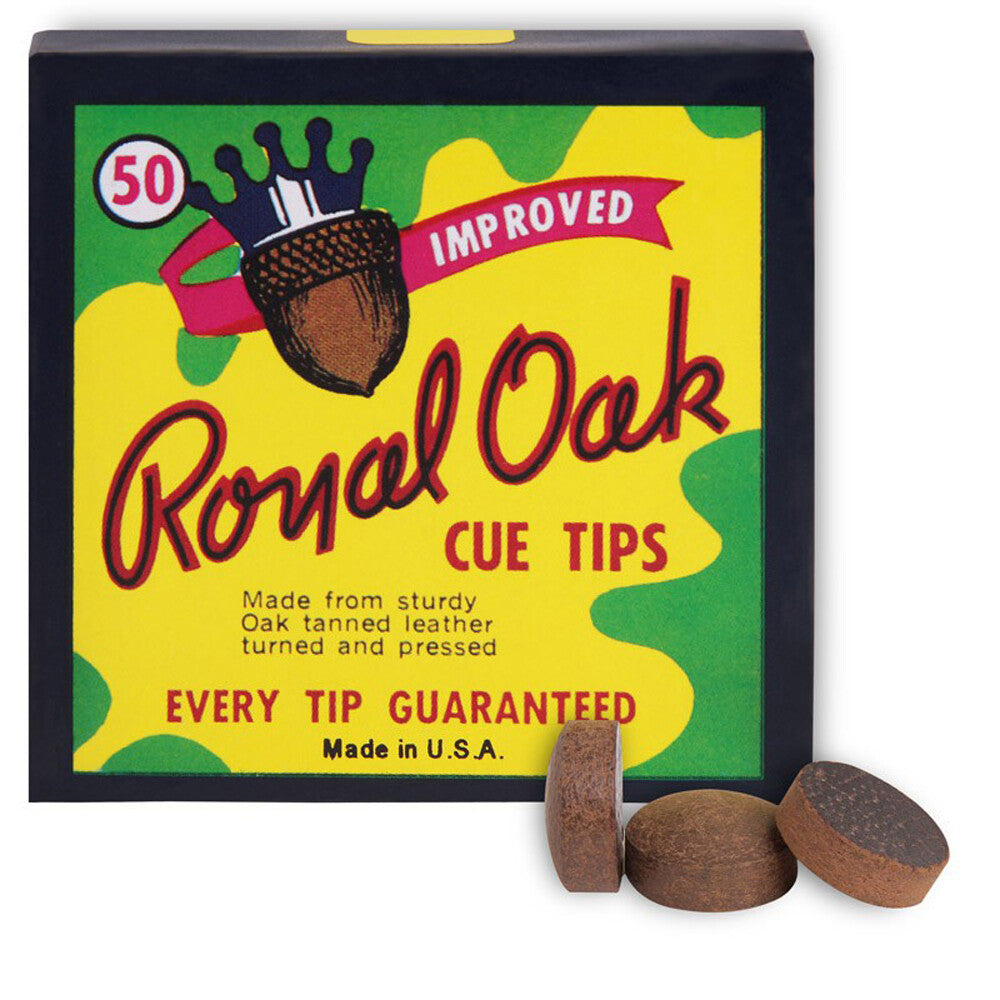 Billiard Cue Tips, 50 Count Box – Medium Hardness, 12–14 mm Diameters