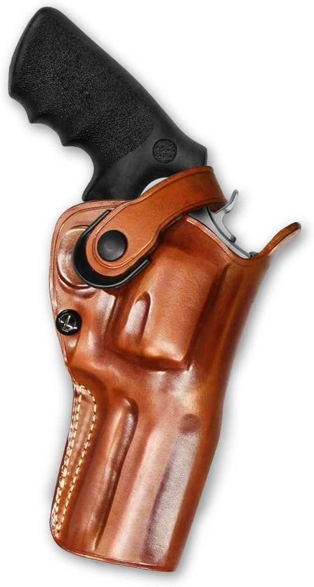 Leather Belt Holster for Ruger Security Six 357 Magnum 4-Inch Barrel - Concealed Carry