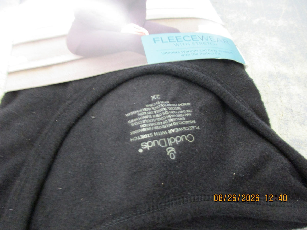 Cuddl Duds Women's Size 2X Fleece Long Sleeve Crew Neck Top - Soft & Comfortable