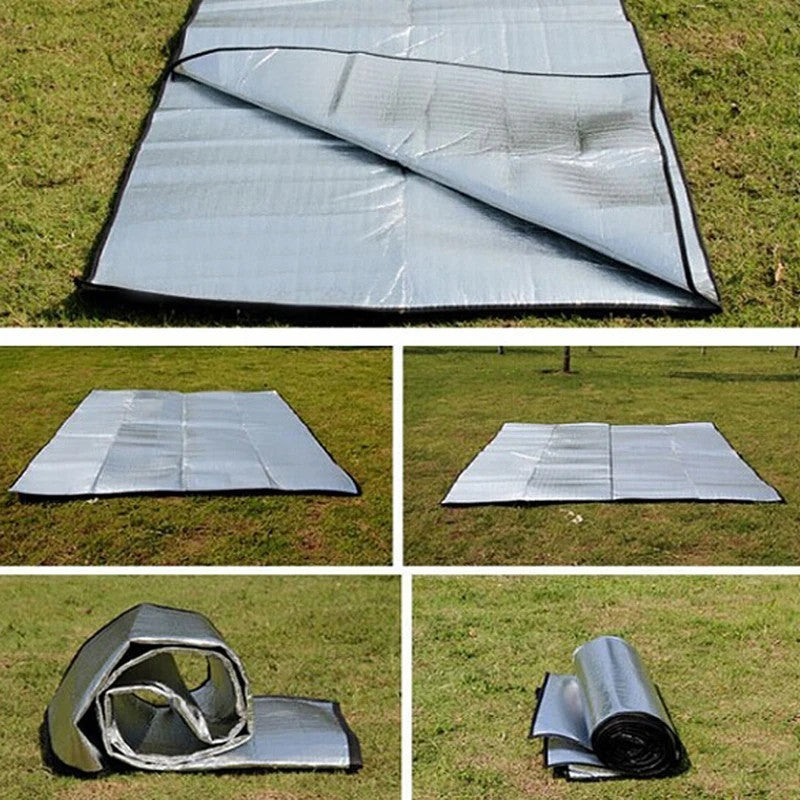 Camping Foam Sleeping Mat with Aluminum Foil Insulation Waterproof Tent Pad