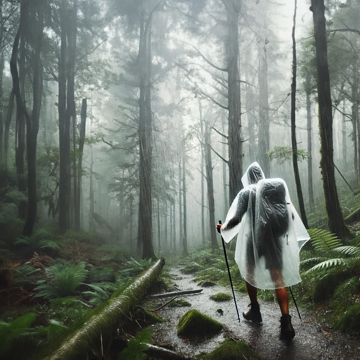 Disposable Rain Ponchos for Adults with Hood - Compact & Waterproof