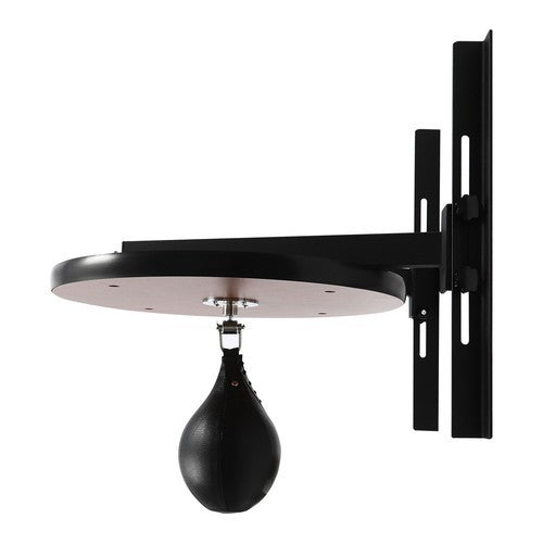 Wall-Mounted Speed Bag Platform for Boxing Training Adjustable Height Black Steel