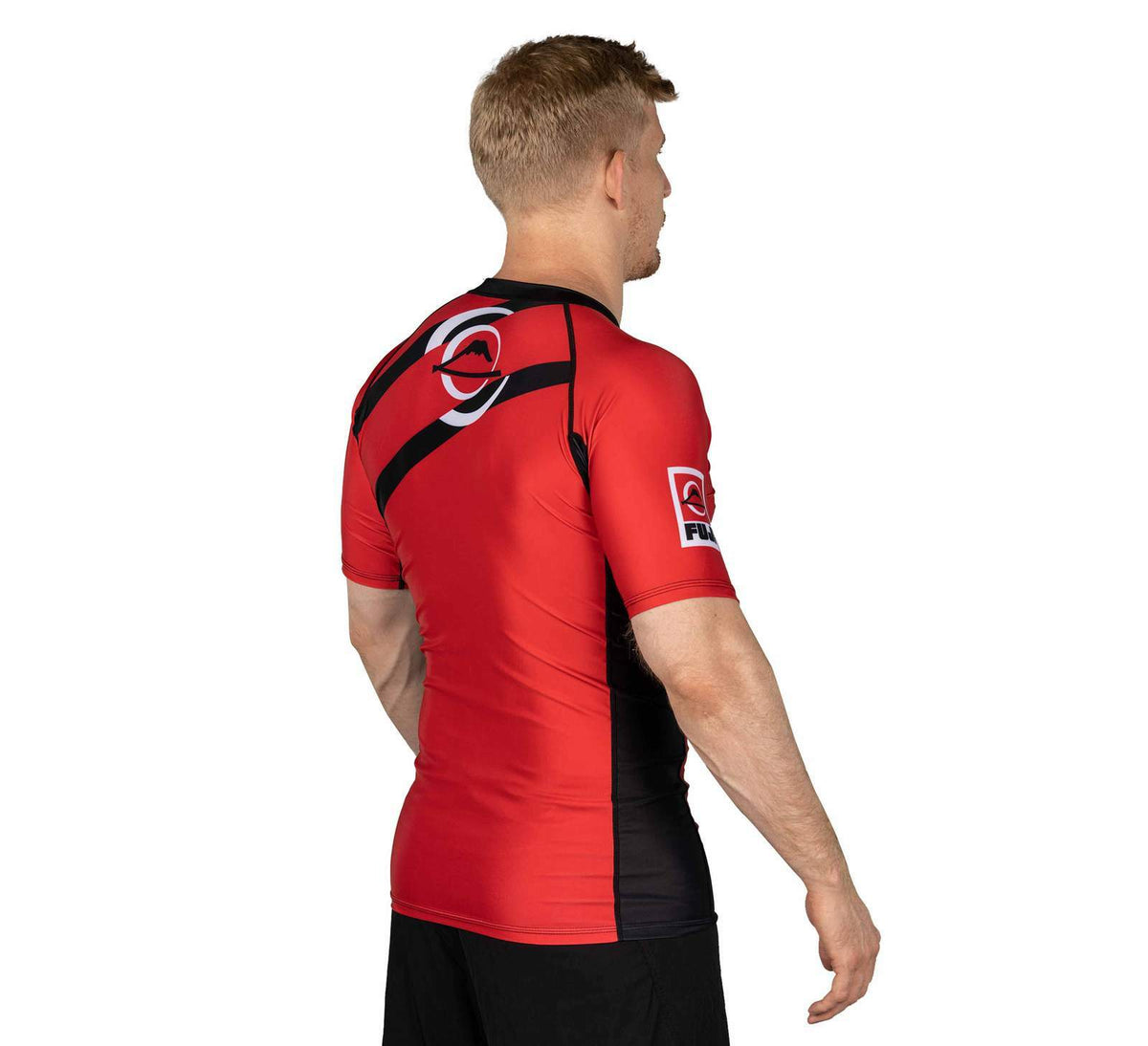 MMA Rashguard Short Sleeve Compression Shirt for BJJ & Training - Red
