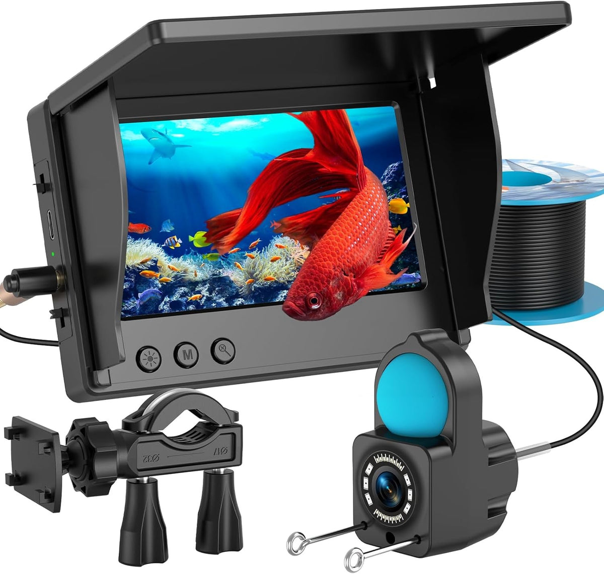 Portable Underwater Fish Finder Camera with 4.3-Inch LCD and 10M Cable