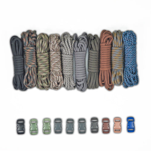 Paracord DIY Bracelet Kit with Buckles - 100 FT Paracord Crafting Set