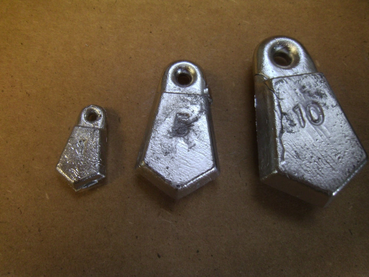 Fishing Lead Sinkers 1oz to 12oz - Hand Poured, Bulk 5lb Bags