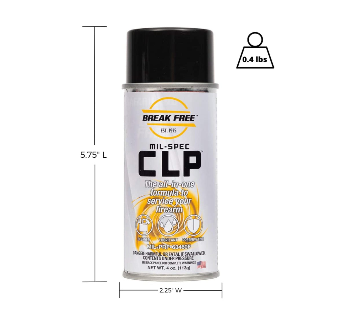 Gun Lubricant Cleaner Protectant 4 oz with 100 Swabs & 200 Patches
