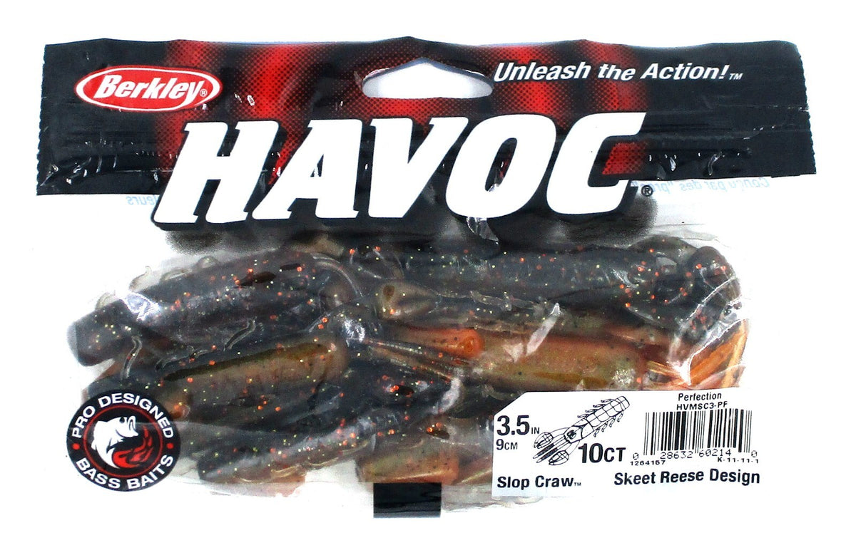 Berkley Havoc Skeet Reece 3.5" Slop Craw Baits Pack of 60