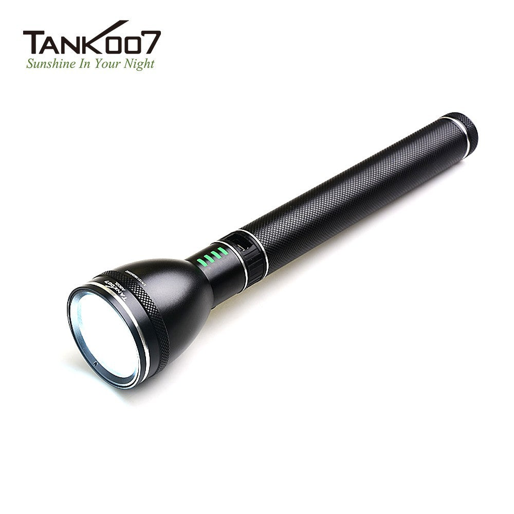 High Lumen Rechargeable LED Flashlight with 500m Beam - Waterproof Work Light