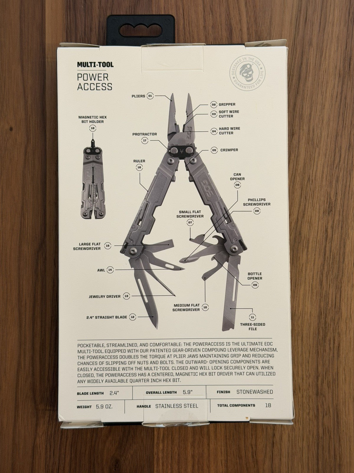 Multi-Tool with 18 Functions - Compact Stainless Steel Pocket Tool