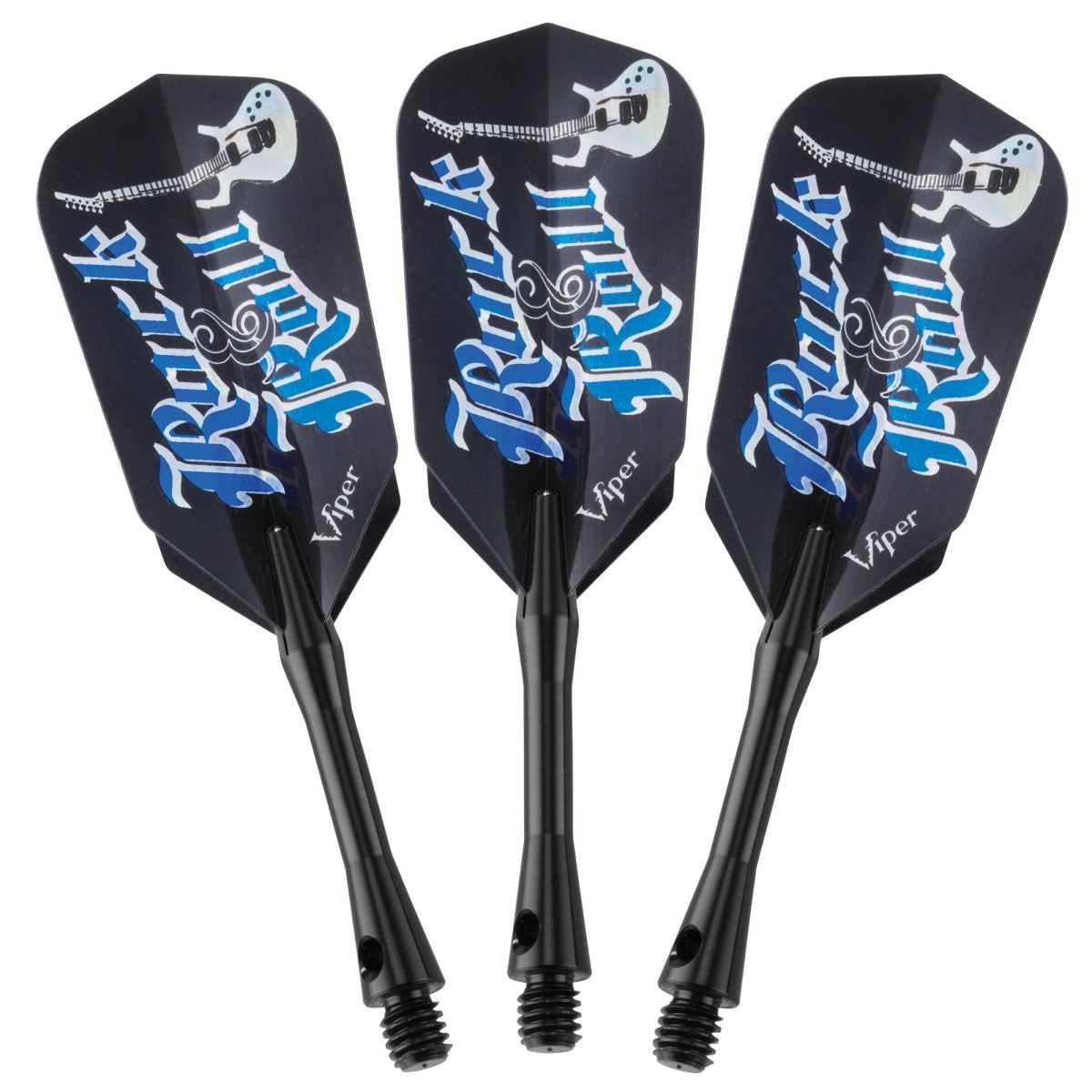 Underground Rock & Roll Soft Tip Darts 18g – Set of 3 with Flights, Shafts, Tips