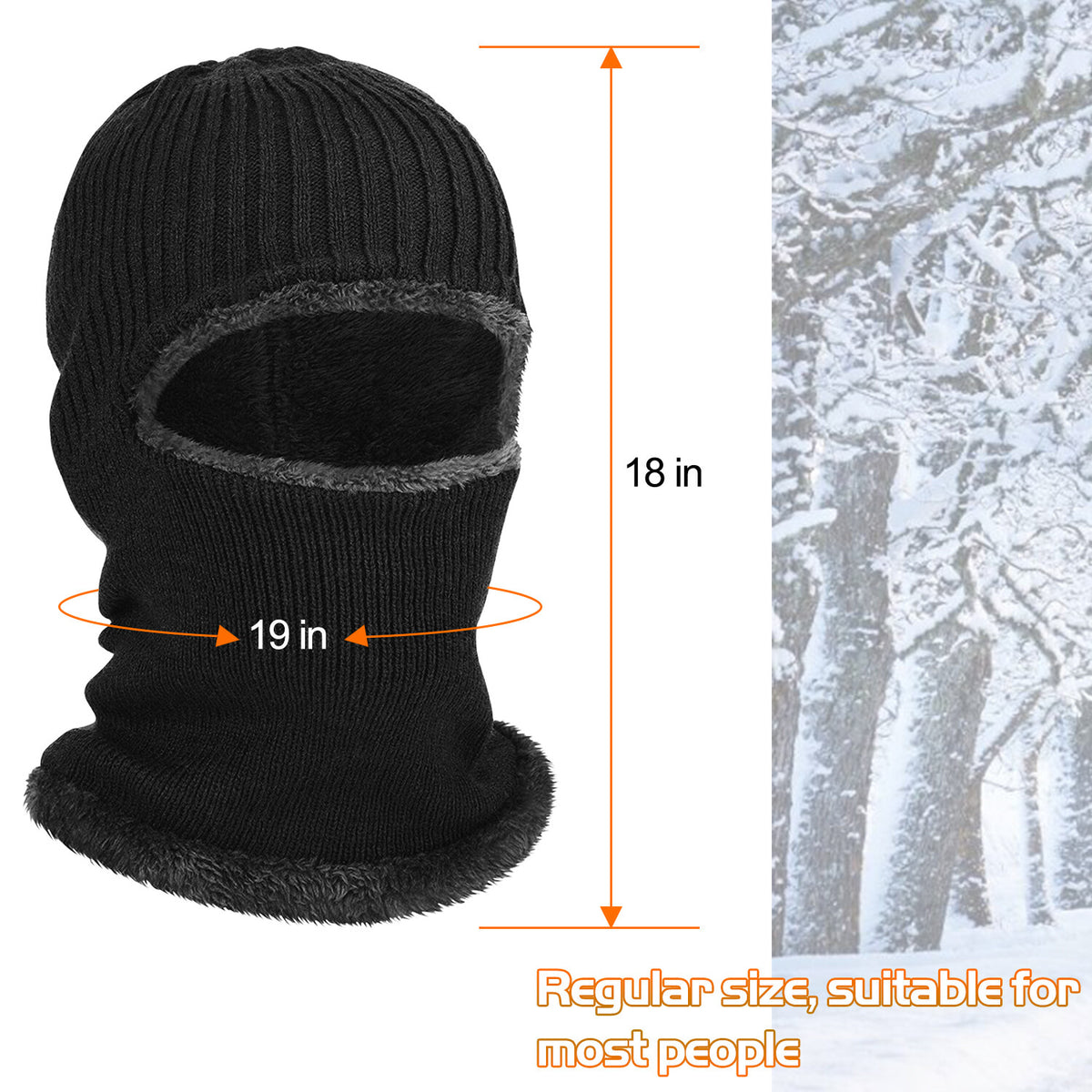 Winter Balaclava Fleece Full Face Mask Thermal Windproof Ski Mask for Men Women