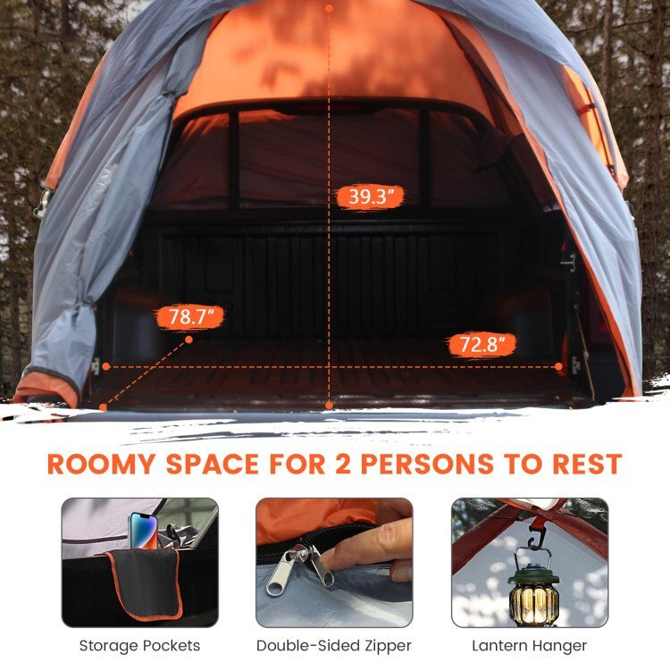 2 Person Waterproof Truck Bed Tent for Camping & Outdoor Adventures
