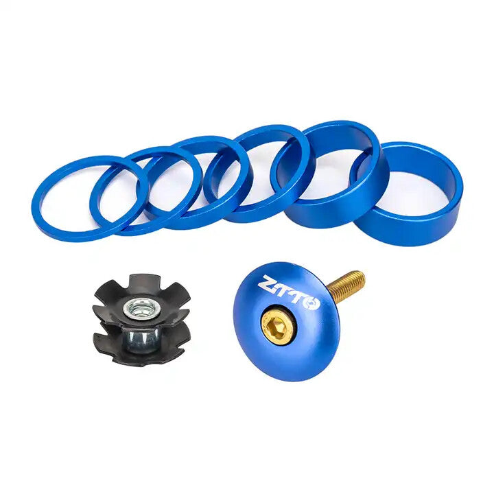 Bicycle Stem Cap & Spacer Set Aluminum Headset Fork Top Components