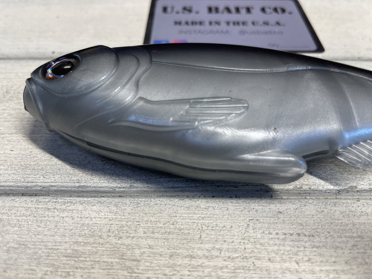 7.5-Inch Weedless Swimbait Purple Gizzard Shad Soft Plastic Lure