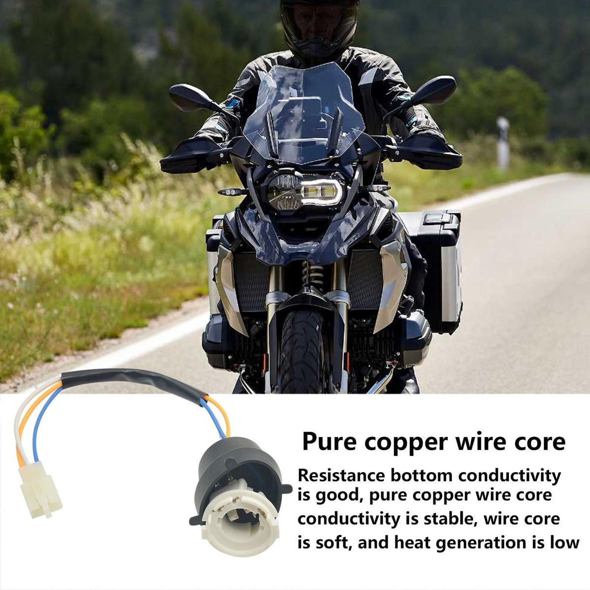 Multi-Purpose LED Headlight Bulb Socket Adapter for Scooter