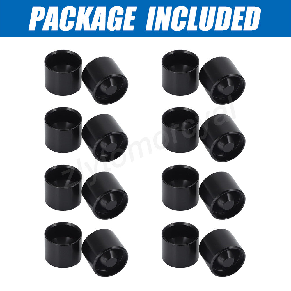 Set of 16 Aluminum Hidden Storage Cups for Maglite C Cell Flashlights