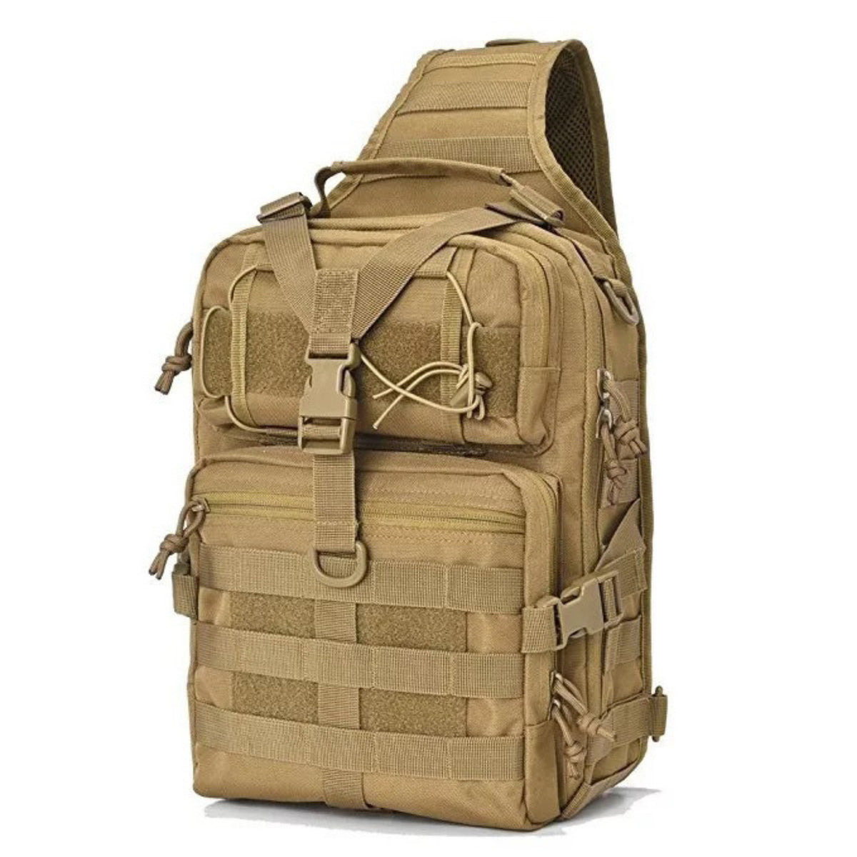 Tactical Military Sling Bag 15L with Molle Webbing and Adjustable Shoulder Strap