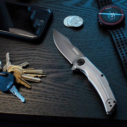 Folding Knife with 3.25-Inch 8Cr13MoV Steel Blade, Assisted Opening & Pocket Clip