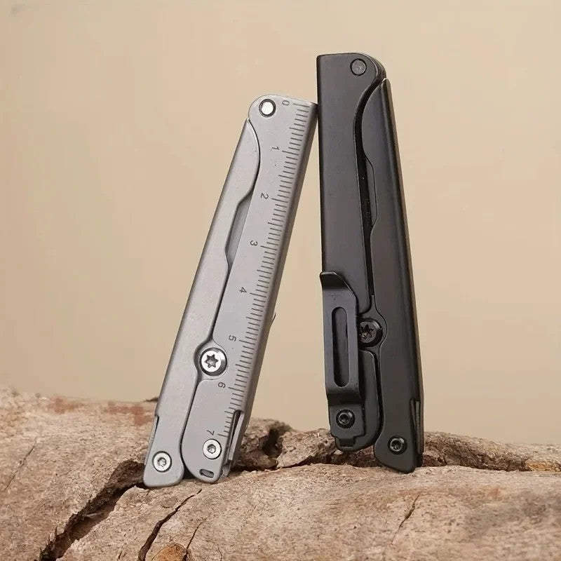 Portable Multi-Functional Folding Scissors for Outdoor Survival Stainless Steel