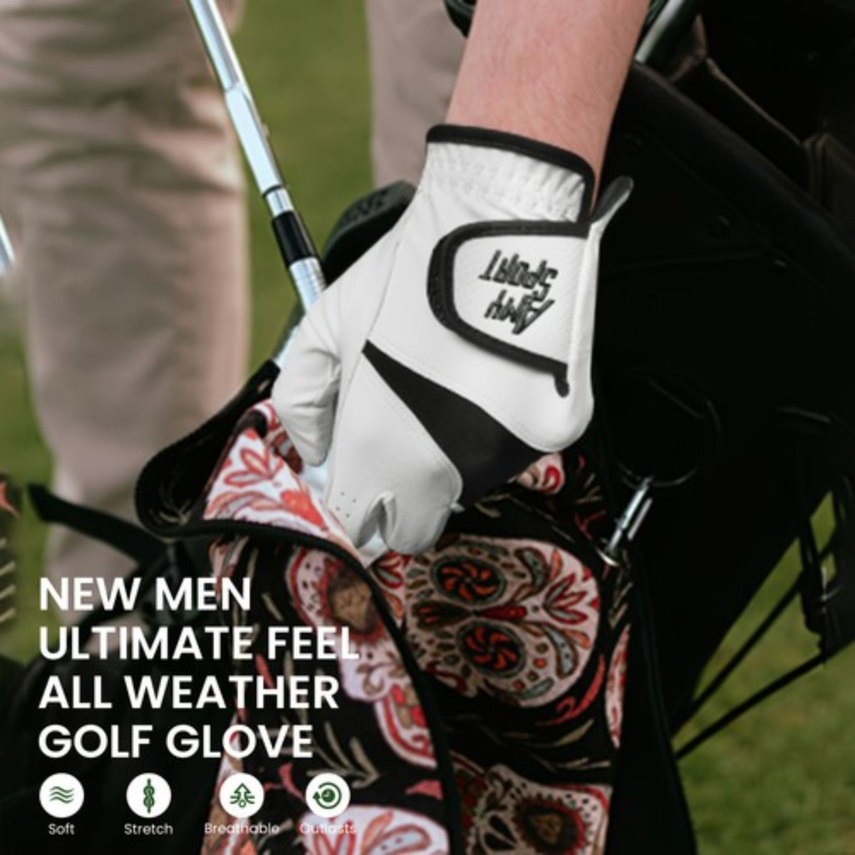Men's Golf Gloves 3 Pack All Weather Grip Breathable Performance