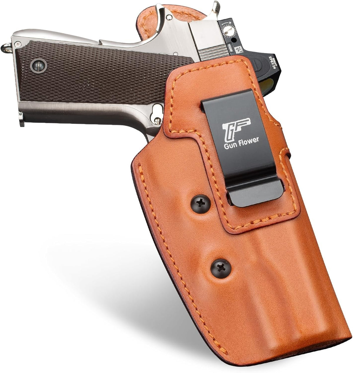 Full Grain Leather IWB Holster for 1911-Style Handguns 4-5 Inch Barrels, RH