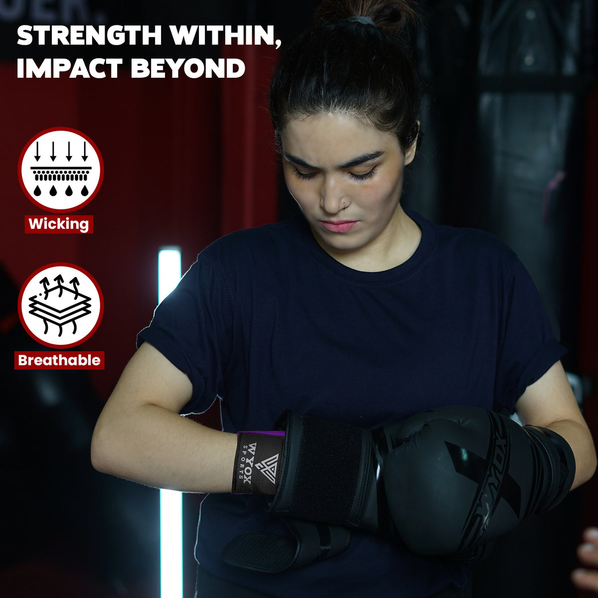 Kids Boxing Gloves & Hand Wrap Set for MMA Kickboxing Training