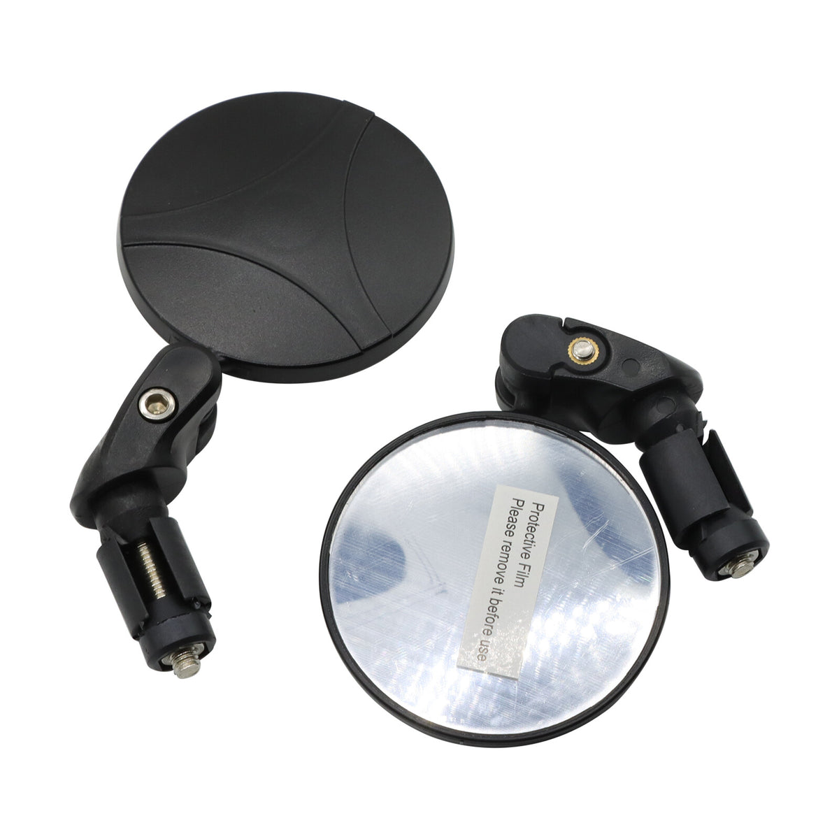 2 Pack Bicycle Rearview Mirrors Handlebar Convex Wide View Bar End Mount