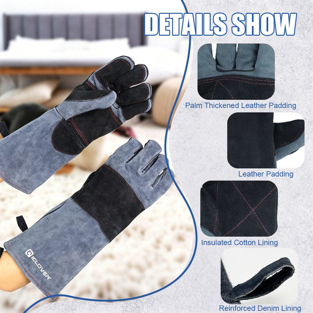 Reptile Snake Gaiter & Cut-Resistant Gloves Protection Set