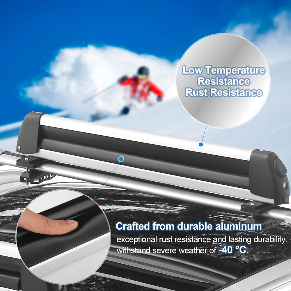 Roof Mounted Ski and Snowboard Carrier Cross Bar with Lock for Honda Accord