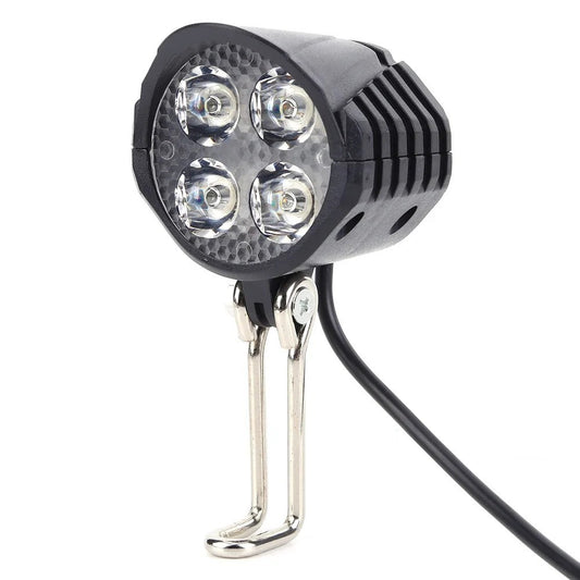 Electric Bike Headlight with Horn 12W Waterproof LED Bicycle Front Light