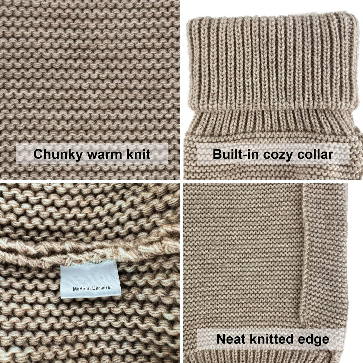 Women Wool Knit Hooded Scarf with Detachable Balaclava and Neck Gaiter