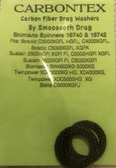 Carbontex Drag Washer Set for Shimano Vanford 3000-5000 Spinning Reels - Smooth & High Heat Tolerance