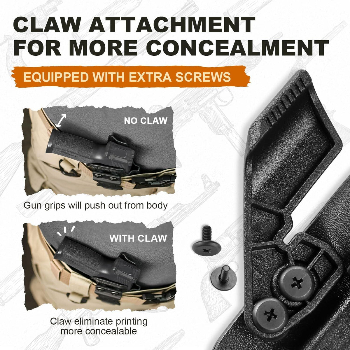 Concealed Carry IWB Kydex Holster for Springfield Armory Echelon 4.5F with Optics Cut