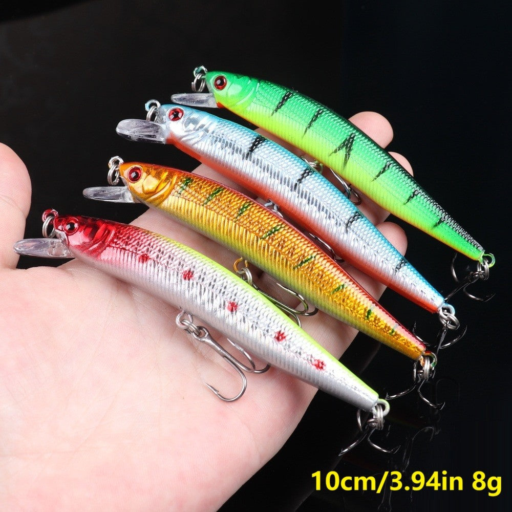 56pcs Minnow Fishing Lure Kit Hard Plastic Baits for Freshwater & Saltwater