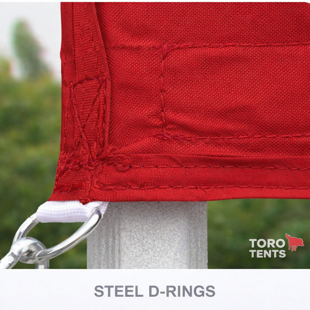 10 x 10 Red Replacement Canopy Tent Top Cover for EZ Up Instant Shelter