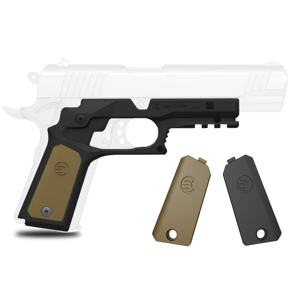 1911 Pistol Rail & Grip System - Universal Mount for Accessories, Easy Install