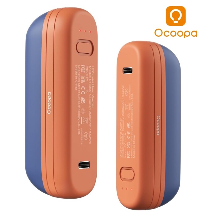 Rechargeable Magnetic Hand Warmers 2 Pack with 5600mAh Power Bank for Ski Camping