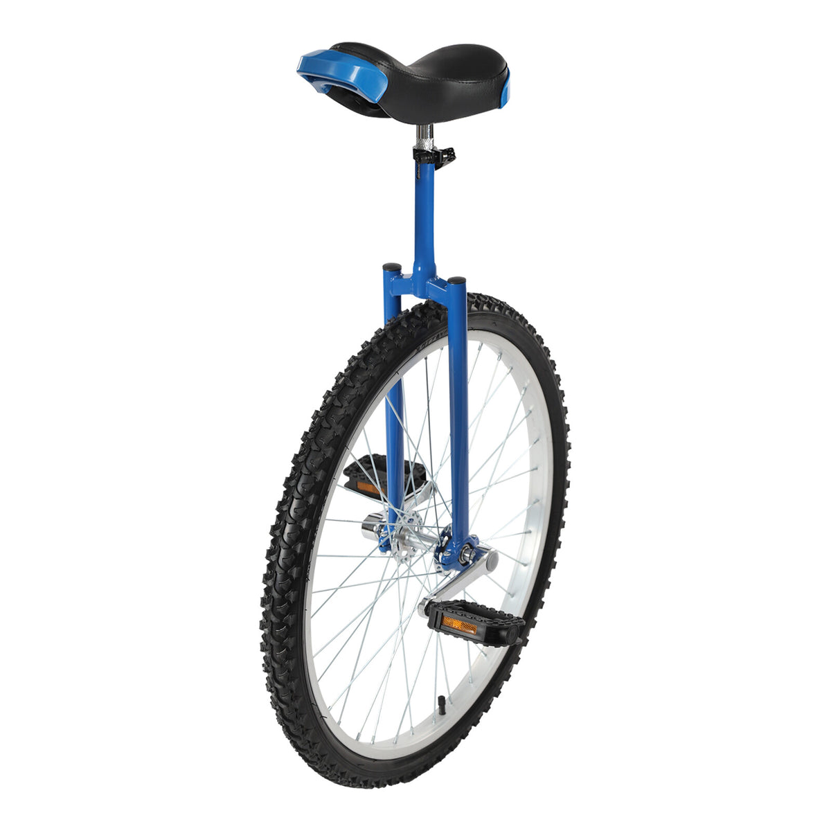 Adjustable 24-Inch Steel Frame Unicycle with Leakproof Tire for Outdoor Riding