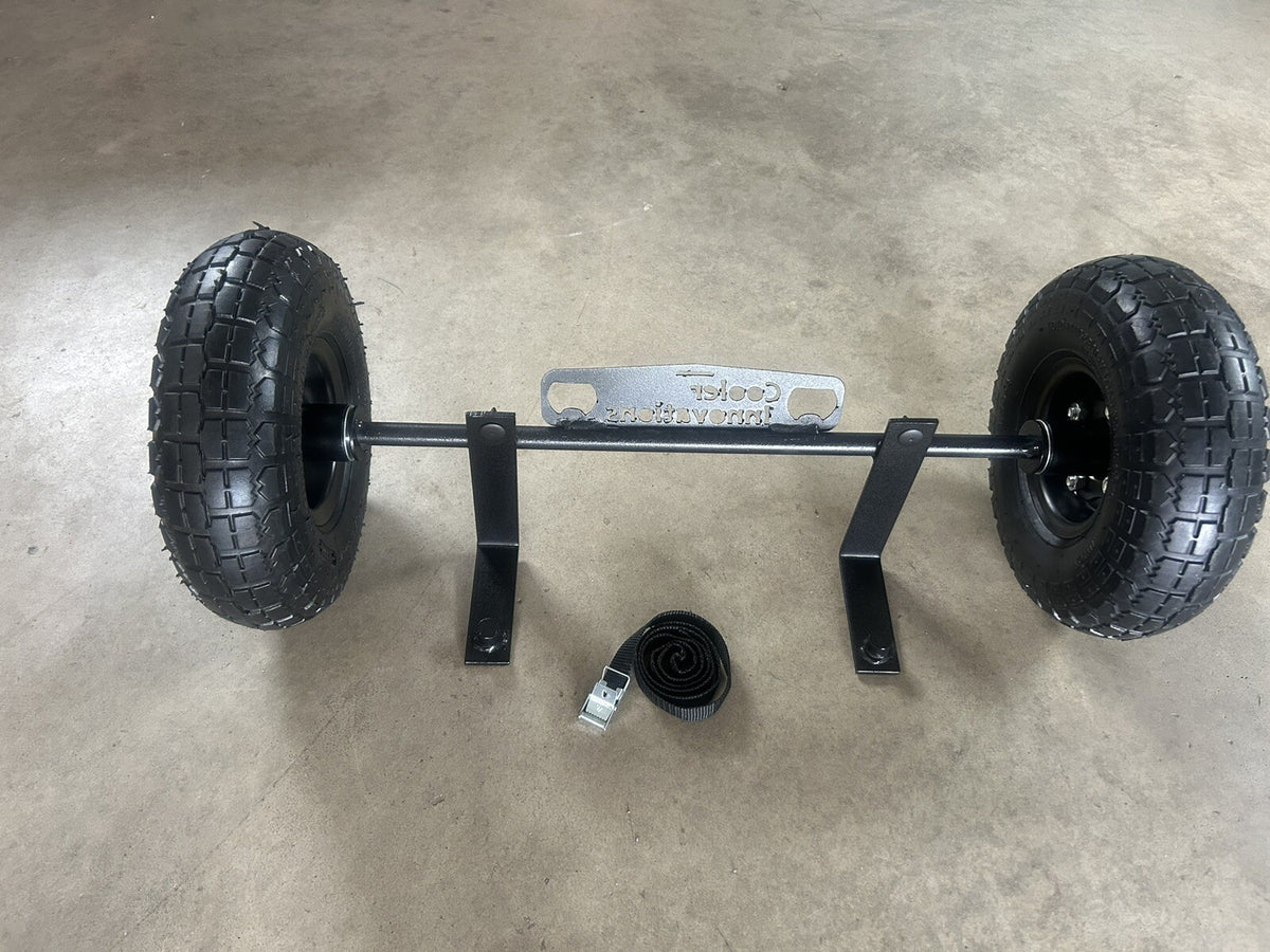 Wheel Tire Axle Kit for Cabels 60 Cooler - Black Steel, Easy Install