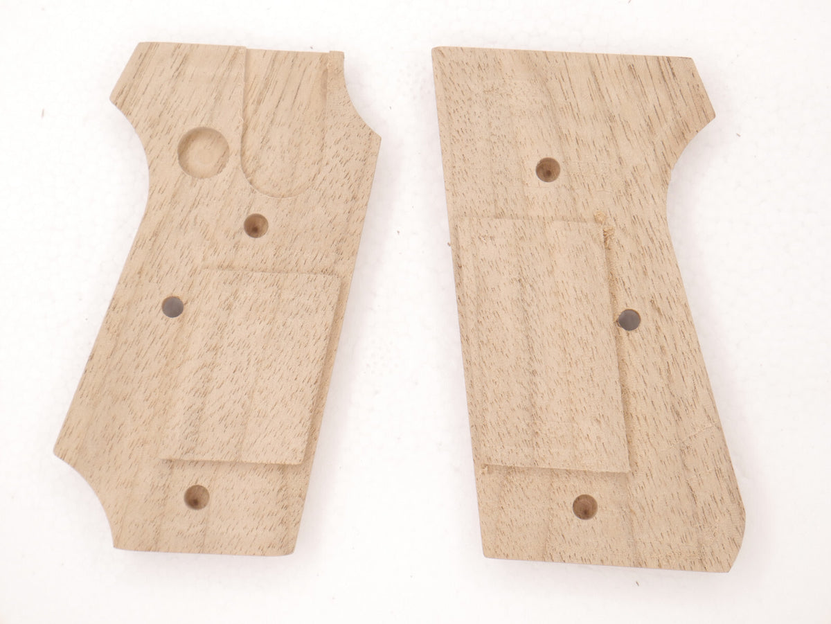 Custom Walnut Pistol Grips for Beretta 1934/1935 7.65mm 32 ACP - Checkerboard Logo