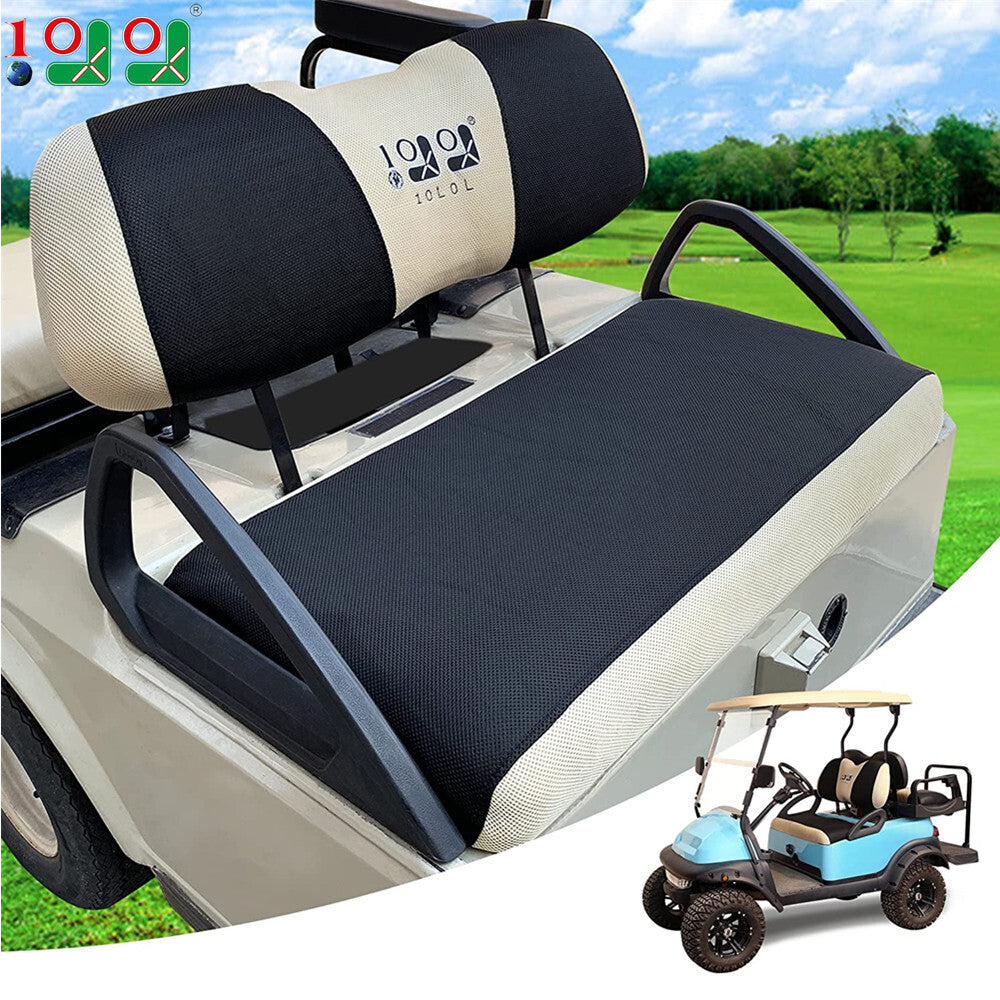 Golf Cart Seat Cover Set for Club Car Precedent Yamaha Breathable Washable Mesh