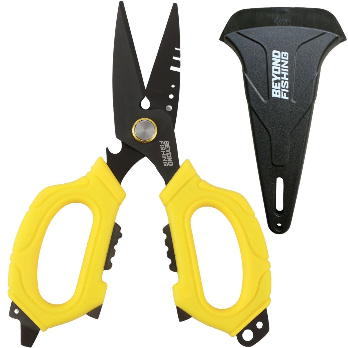 Fishing Shears 6.5 Inch Heavy Duty Line Cutters with Multi-Tool Features