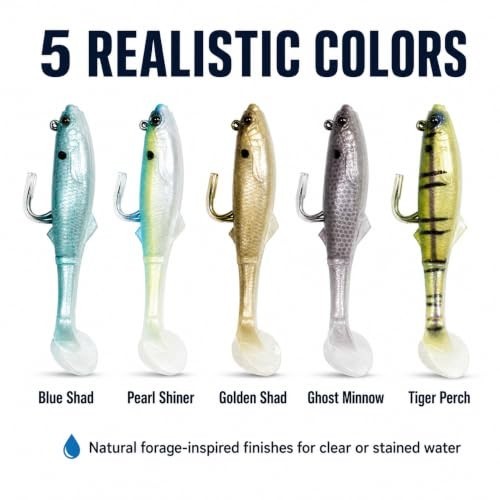Pre-Rigged 3.5-Inch Paddle Tail Swimbait for Bass Fishing - Effective Lure